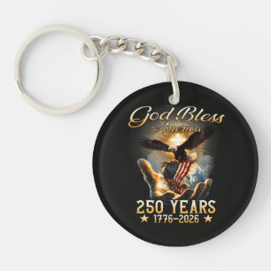 Llavero Dios bendiga a América 250 años 1776-2026