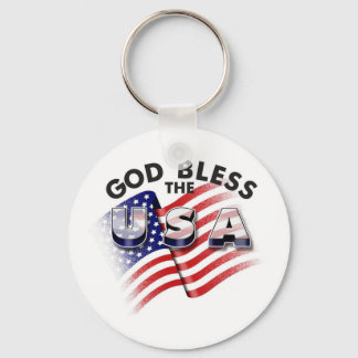 Llavero Dios bendiga a la cadena de claves de Estados Unid