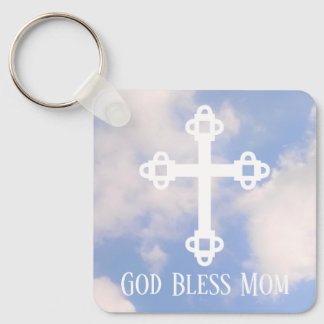 Llavero Dios bendiga a la cruz de mamá en el Día de la Mad