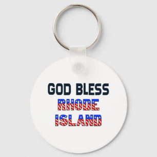 Llavero Dios bendiga a Rhode Island