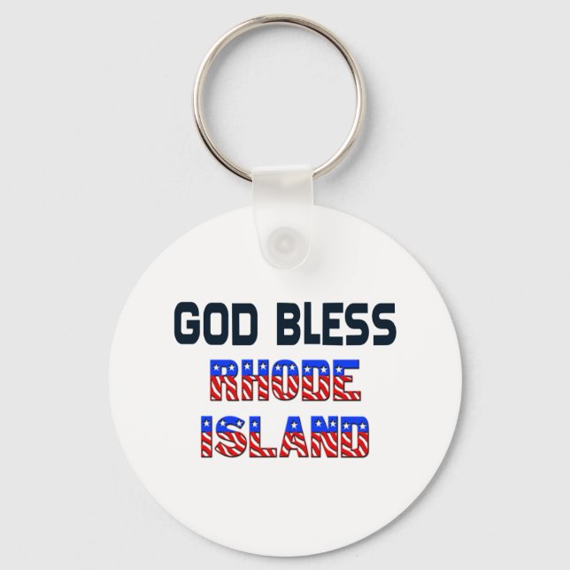 Llavero Dios bendiga a Rhode Island (Anverso)