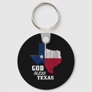 Llavero Dios bendiga la bandera de Texas Día de la Indepen
