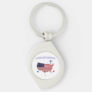 Llavero Dios bendiga los regalos de Estados Unidos