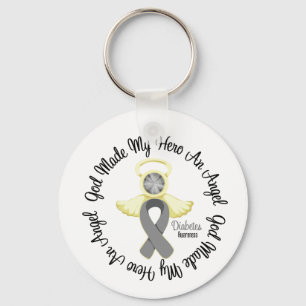 Llavero Dios de la diabetes hizo mi héroe un ángel