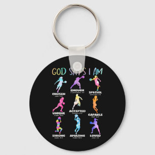 Llavero Dios dice que soy camiseta cristiana para niñas ad