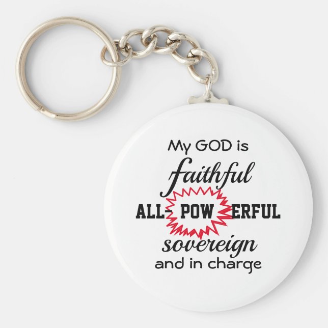 Llavero DIOS ES cristiano FIEL (Frente)