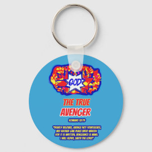 Llavero DIOS Es El Verdadero AVENGER