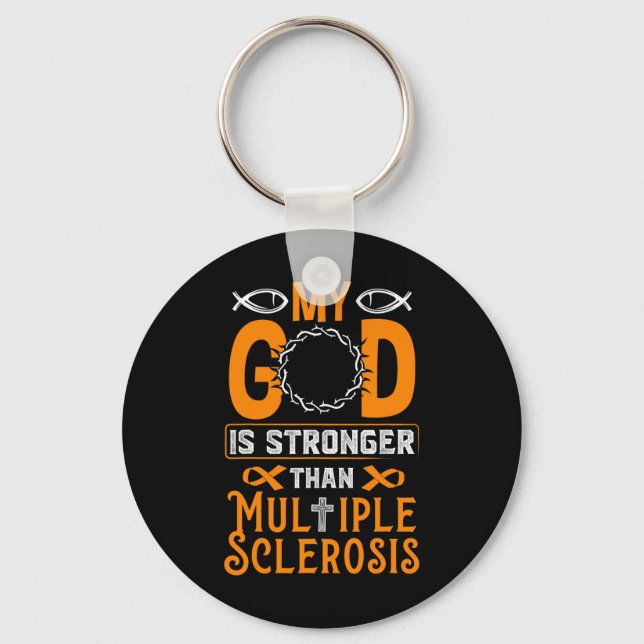 Llavero Dios Es Más Fuerte Que La Esclerosis Múltiple (Anverso)
