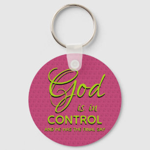 Llavero DIOS ESTÁ EN CONTROL DE LOS cristianos Inspiradore