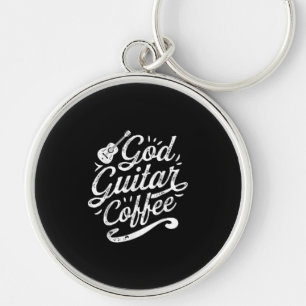 Llavero Dios Guitarra Coffee Music Lover Gracioso Cristian