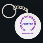 Llavero Dios me ha bendecido por siempre<br><div class="desc">Este diseño es un recordatorio para que contemos nuestras bendiciones. Dios nos bendice diariamente.</div>
