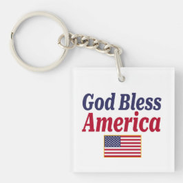 Llavero Dios Patriótico bendiga a Estados Unidos