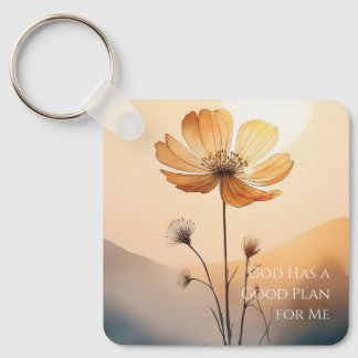 Llavero Dios tiene un buen plan para mí Keychain