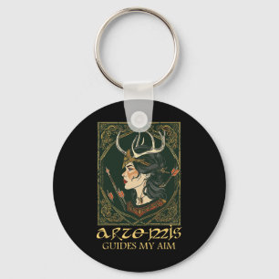 Llavero Diosa griega divertida Artemis Deer Hunting Mythol