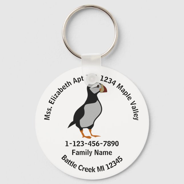 Llavero Dirección inicial de la familia permanente de la b (Anverso)