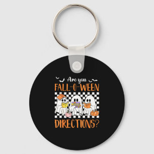 Llavero direcciones retro de otoño profesor halloween