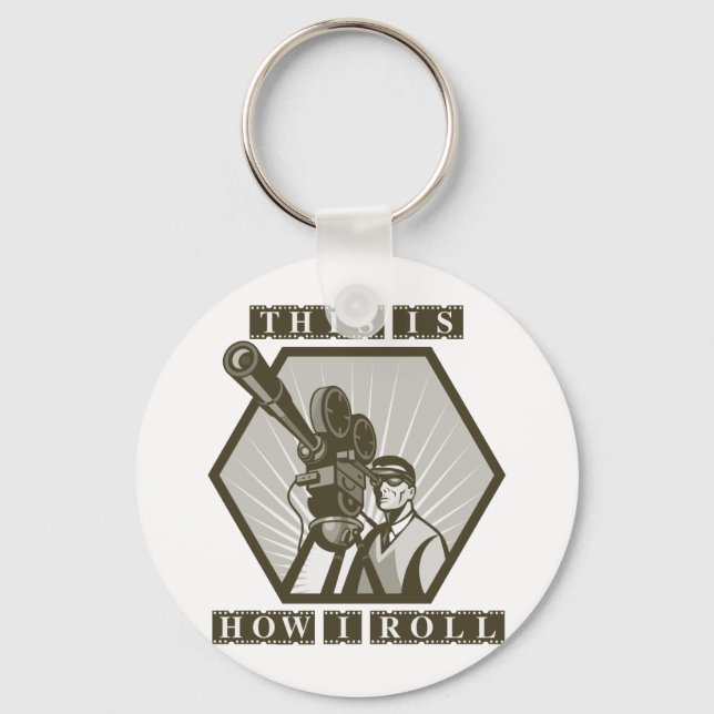 Llavero director de cámara de cine de televisión (Anverso)