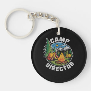 Llavero Director de campamento retro camping campamento de