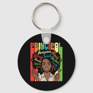 Llavero Directora Mujer Negra Afro Nube de Palabras Impres