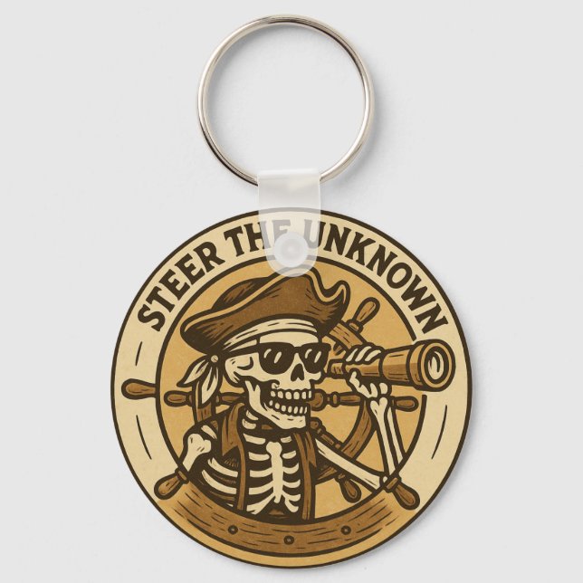 Llavero Dirige el esqueleto de pirata desconocido (Anverso)
