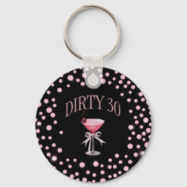 Llavero Dirty 30 Pink Coquette Personalizar Name