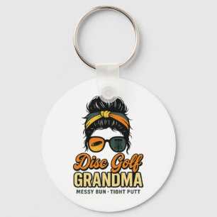 Llavero Disc Golf Abuela Script Retro
