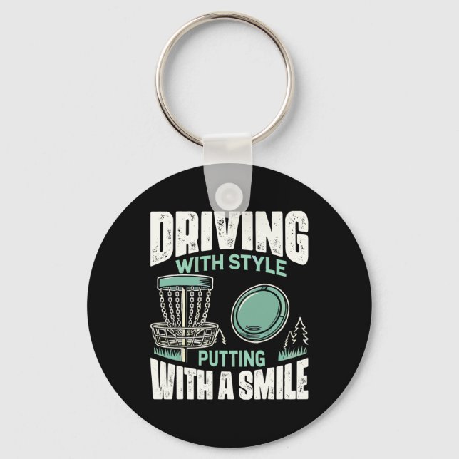 Llavero Disc Golfer Driving With Style Disc Golf  (Anverso)