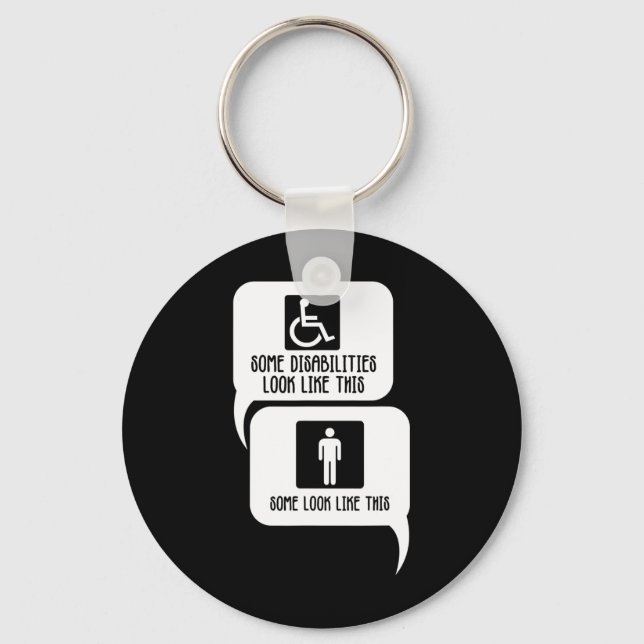 Llavero Discapacidad Concienciación sobre autismo bipolar  (Anverso)