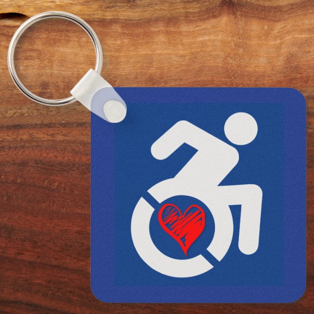 Llavero Discapacitado del amor (Anverso)