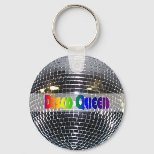 Llavero Disco Ball Shiny Silver   Disco Queen Retro 80