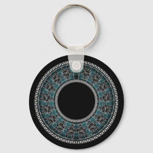 Llavero Disco griego retro