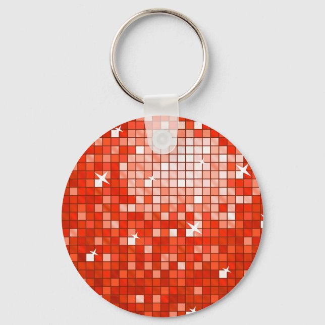 Llavero Disco Tiles Red keychain round (Anverso)