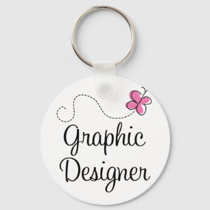 Llavero Diseñador gráfico color rosa