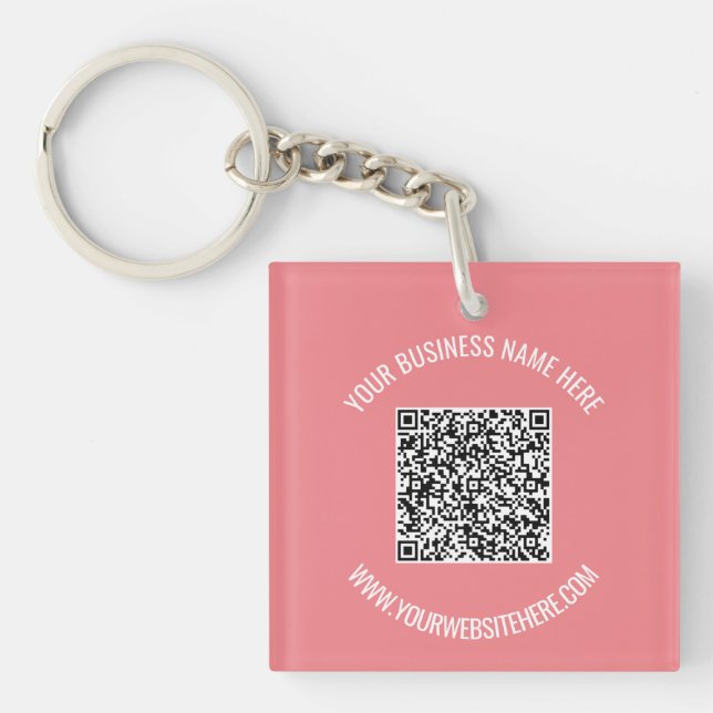 Llavero Diseñar su propio código QR y cadena de claves de  (Frente)