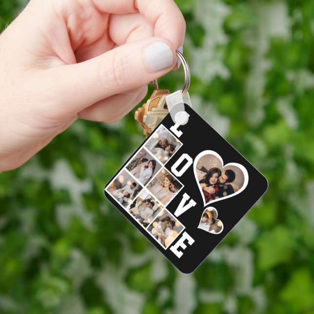 Llavero Diseñar su propio Collage de fotos 8 (Mano)