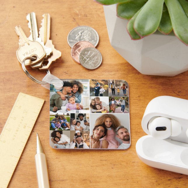 Llavero Diseñar su propio Collage de fotos de 10 (Escritorio )