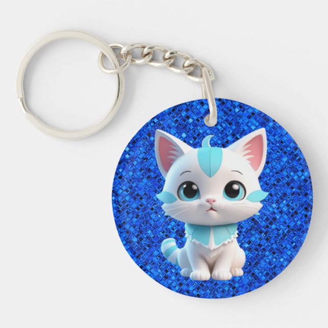Llavero Diseño 3D 3D de Personalizado Cute Kitten-38063 (Frente)