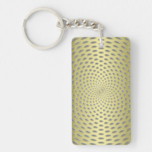 Llavero Diseño abstracto de oro moderno
