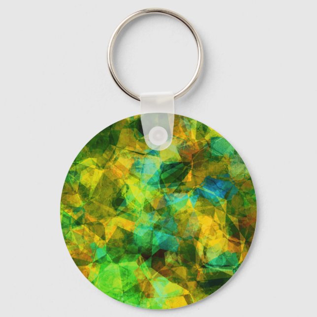 Llavero Diseño abstracto moderno Funky Greens (Anverso)