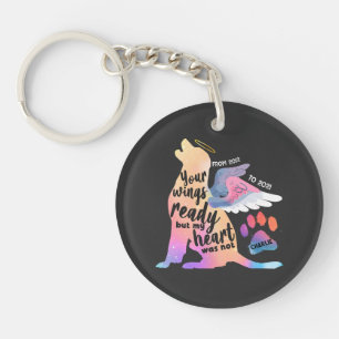 Llavero Diseño Acuarela Memorial Mascota Perro Amor Diseño