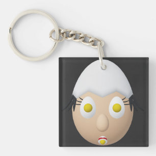 Llavero Diseño adorable de personaje de huevo extravagante