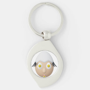 Llavero Diseño adorable de personaje de huevo extravagante