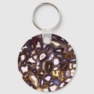Llavero Diseño Agante blanco morado