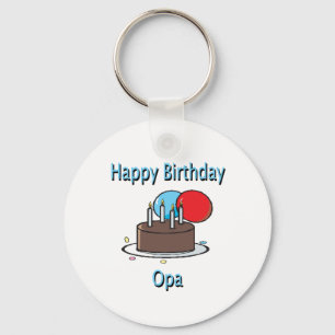 Llavero Diseño alemán del cumpleaños del abuelo de Opa 