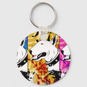 Llavero Diseño artístico de la raza del perro de bull