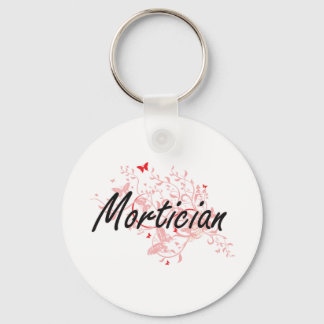 Llavero Diseño artístico de trabajo morticista con maripos