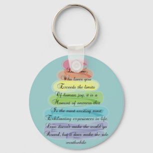 Llavero Diseño artsy del árbol de los regalos del poema