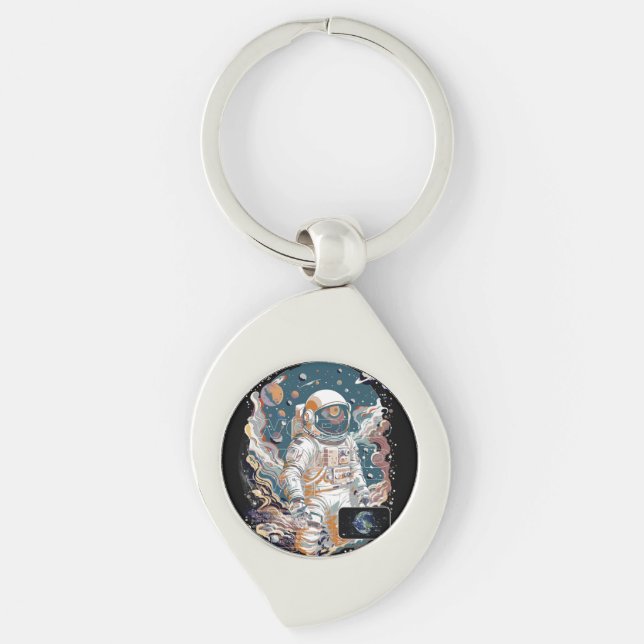 Llavero Diseño astronauta mundial (Anverso)