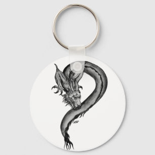 Llavero Diseño blanco y negro de Dragon