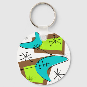 Llavero Diseño boomerang inspirado en la era atómica